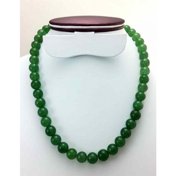43 Gram Green Jade Rosary Bead Size 8 MM (Rosary Length 19 Inch)