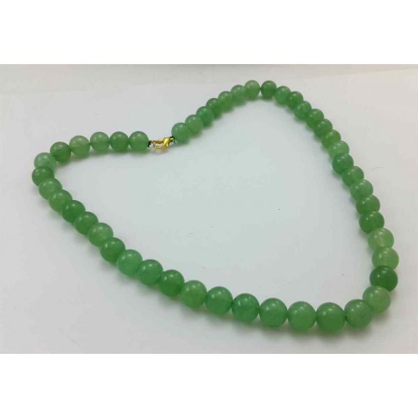 66 Gram Light Green Jade Rosary Bead Size 10 MM (Rosary Length 19 Inch)