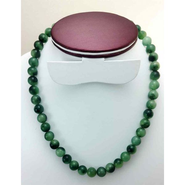 64 Gram Dark Green Jade Rosary Bead Size 10 MM (Rosary Length 19 Inch)