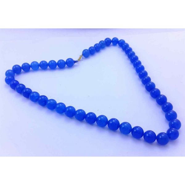 65 Gram Blue Jade Rosary Bead Size 10 MM (Rosary Length 19 Inch)