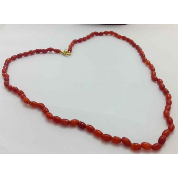 Red Jade Rosary 11 Gram (Length 19 Inch)