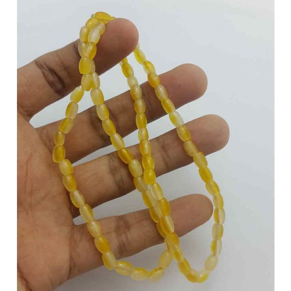 Yellow Jade Rosary 13 Gram (Length 19 Inch)
