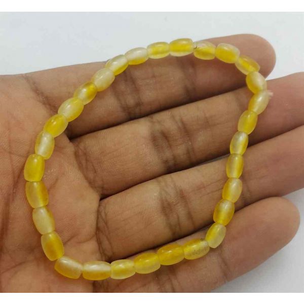 Yellow Jade Bracelet 6 Gram (Length 8 Inch) 