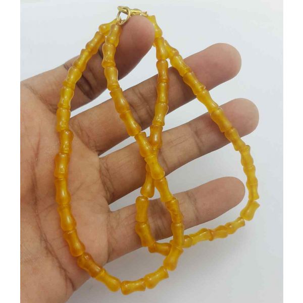 Orange Jade Rosary 20 Gram (Length 19 Inch)