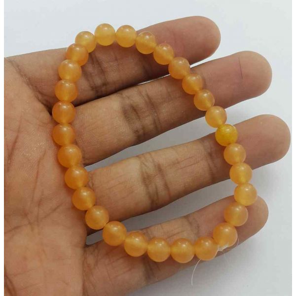 Orange Jade Bracelet 6 Gram (Length 8 Inch) 