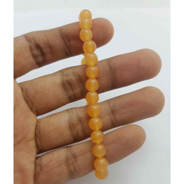 Orange Jade Bracelet 6 Gram (Length 8 Inch) 