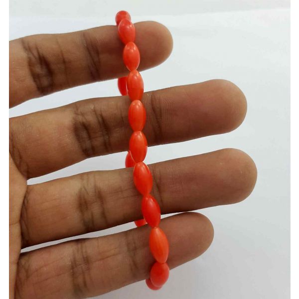 Red Coral Bracelet 8 Gram (Length 8 Inch)
