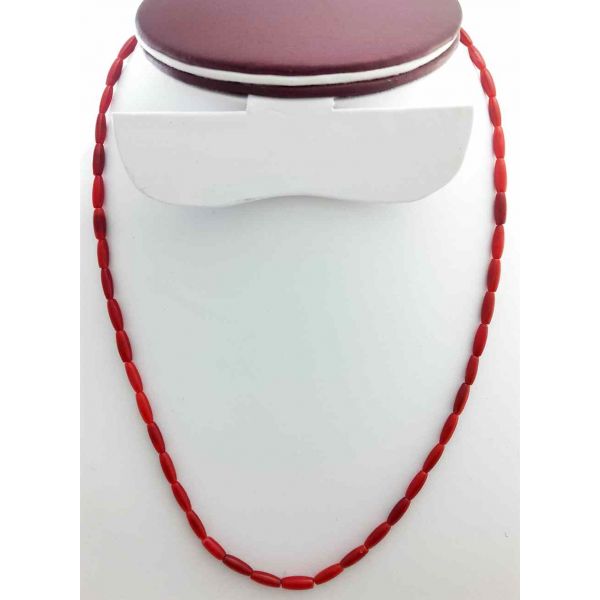 Red Coral Rosary 8 Gram (Length 19 Inch)