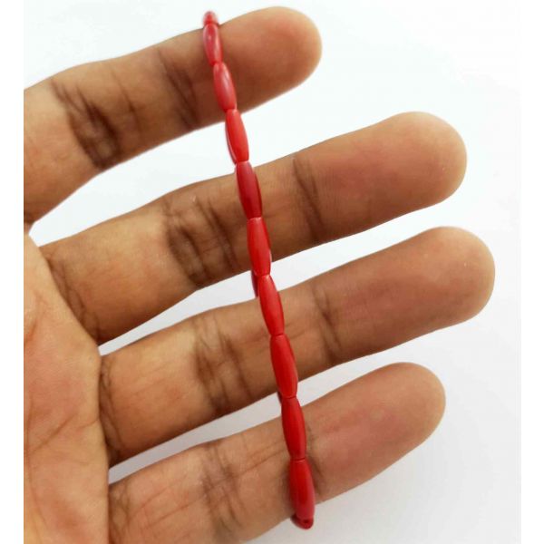 Red Coral Bracelet 3 Gram (Length 8 Inch)