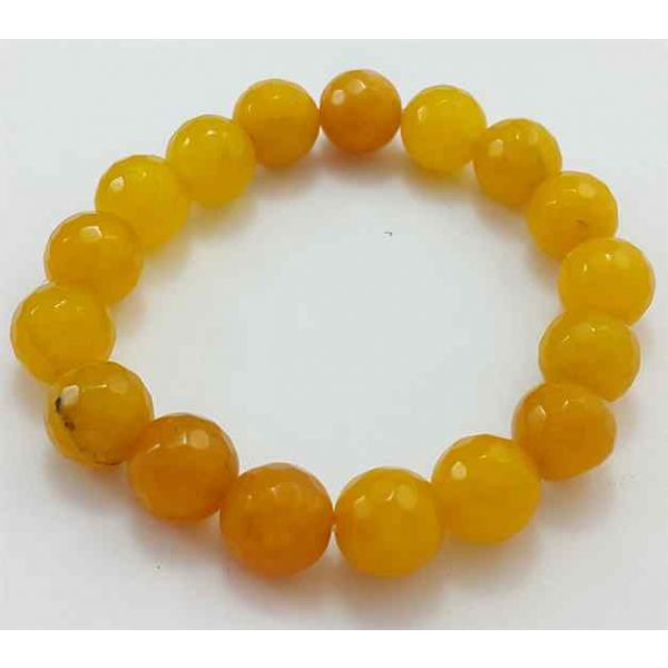 Orange Jade Bracelet 36 Gram (Length 8 Inch)