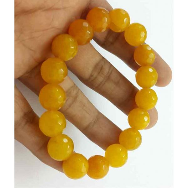 Orange Jade Bracelet 36 Gram (Length 8 Inch)