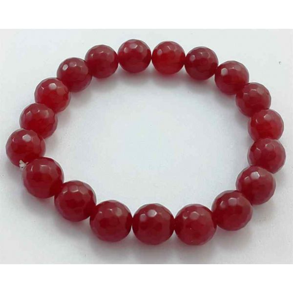 Pinkish Red Jade Bracelet 25 Gram (Length 8 Inch)