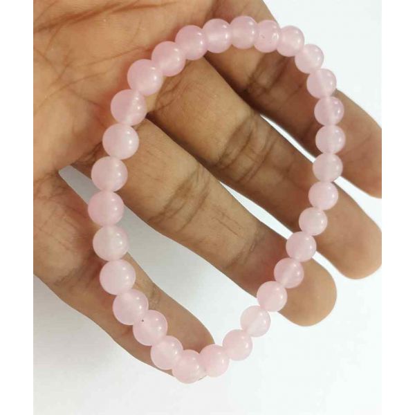 Pink Jade Bracelet 10 Gram (Length 8 Inch)