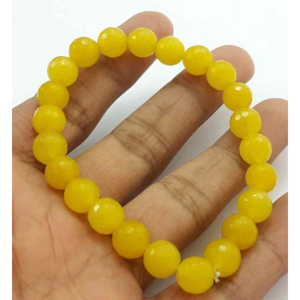 Yellow Jade Bracelet 17 Gram (Length 8 Inch)