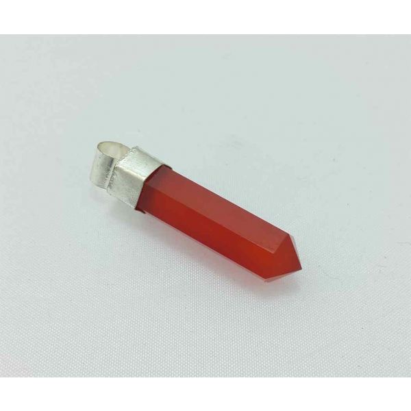 Red Agate Pencil Pendent 32 x 8 mm