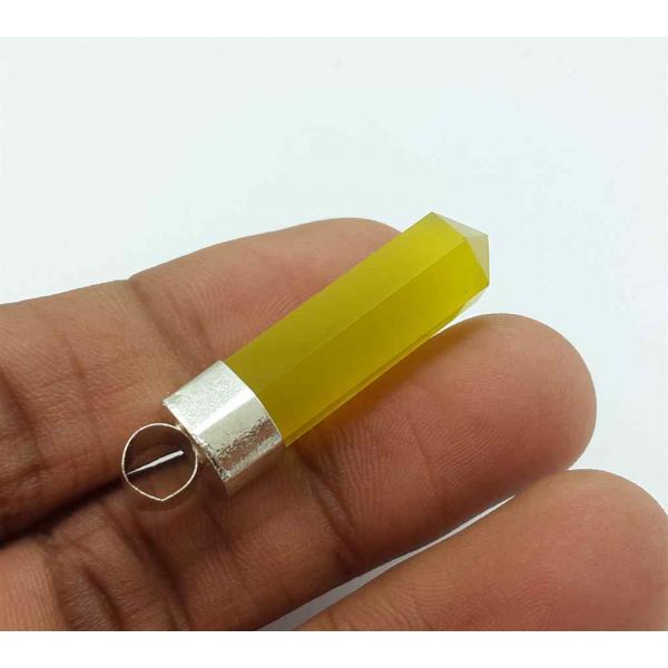 Yellow Agate Pencil Pendent 32 x 8 m