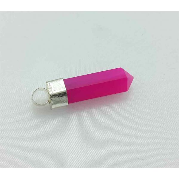 Pink Agate Pencil Pendent 32 x 8 mm