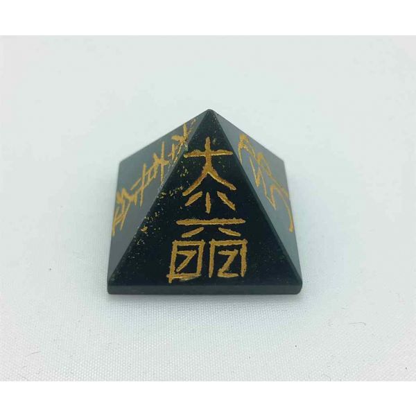 Healing Reiki Symbal Agate Gemstone Pyramid 22 x 26 mm