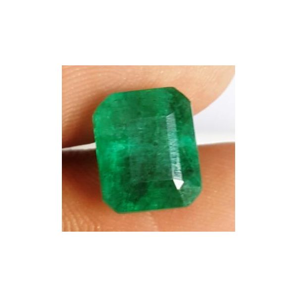2.75 Carats Natural Zambian Emerald 9.38 x 7.77 x 4.85 mm