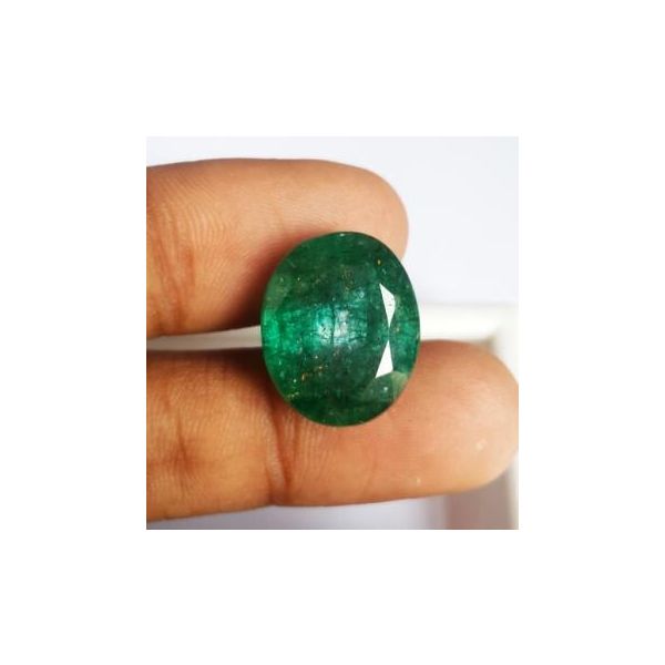 15.12 Carats Natural Zambian Emerald 17.77 x 14.85 x 8.09 mm
