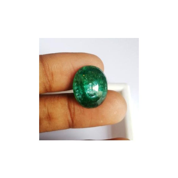 15.12 Carats Natural Zambian Emerald 17.77 x 14.85 x 8.09 mm