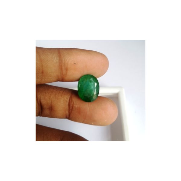 6.42 Carats Natural Zambian Emerald 13.51 x 10.75 x 6.23 mm