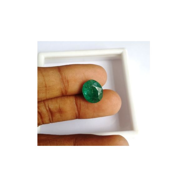 4.80 Carats Natural Zambian Emerald 12.76 x 10.56 x 5.33 mm
