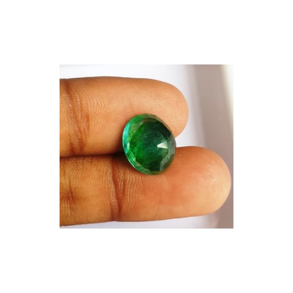 6.60 Carats Natural Zambian Emerald 13.07 x 10.83 x 6.89 mm