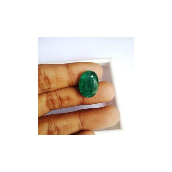 12.24 Carats Natural Zambian Emerald 18.29 x 13.27 x 6.80 mm