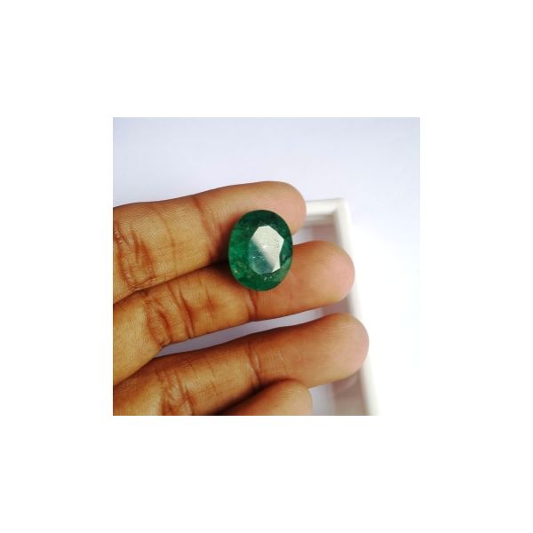 14.10 Carats Natural Zambian Emerald 17.48 x 14.24 x 8.14 mm
