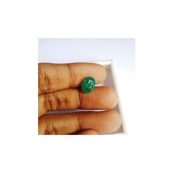 3.04 Carats Natural Zambian Emerald 10.60 x 8.16 x 4.99 mm