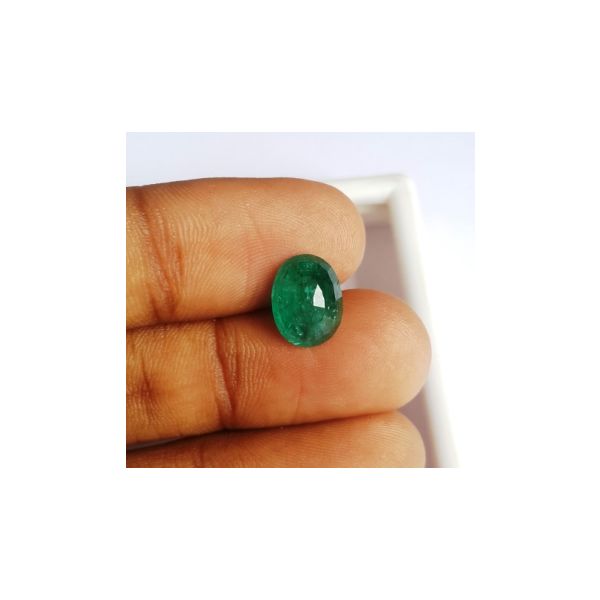 3.04 Carats Natural Zambian Emerald 10.60 x 8.16 x 4.99 mm