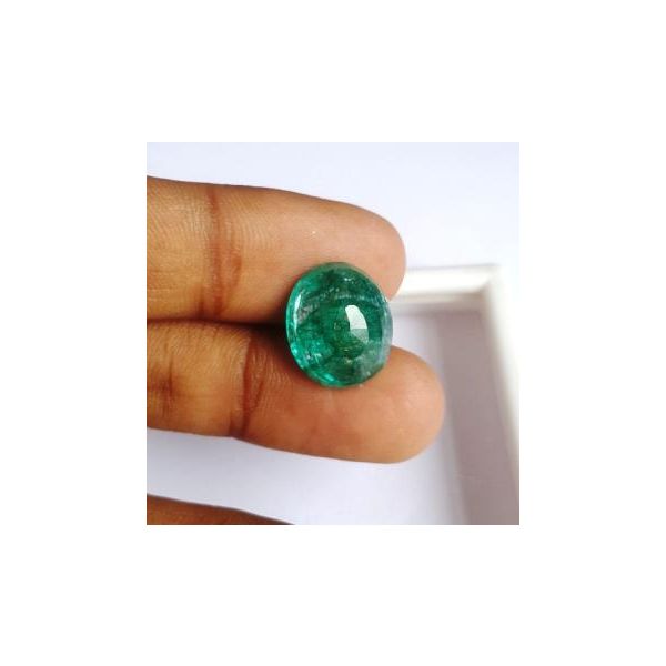 10.64 Carats Natural Zambian Emerald 15.20 x 12.90 x 7.87 mm