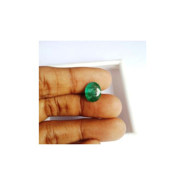 3.55 Carats Natural Zambian Emerald 11.76 x 9.70 x 4.19 mm