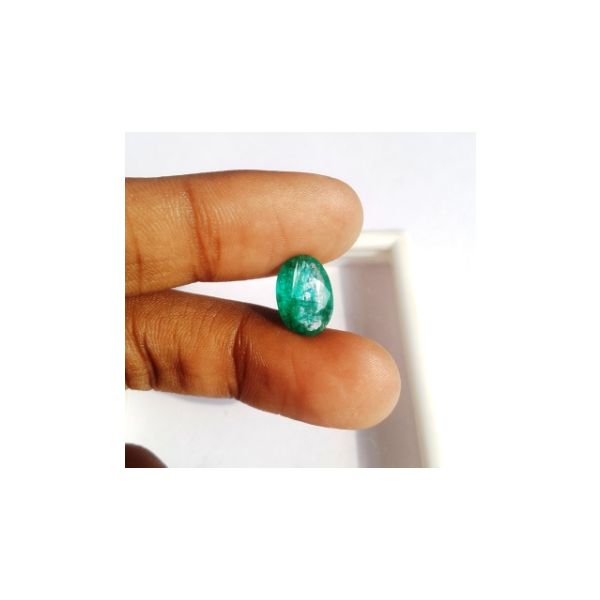 3.51 Carats Natural Zambian Emerald 12.06 x 8.57 x 4.06 mm