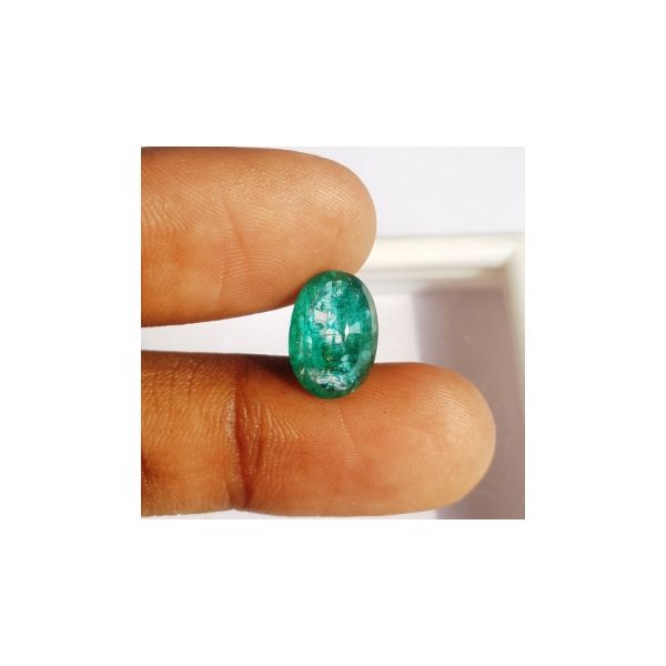 3.51 Carats Natural Zambian Emerald 12.06 x 8.57 x 4.06 mm