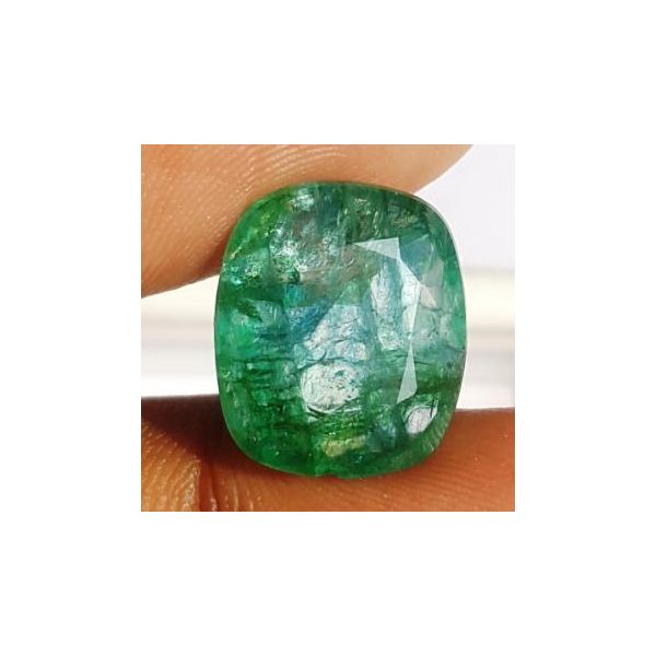 8.06 Carats Natural Zambian Emerald 14.03 x 12.46 x 5.97 mm