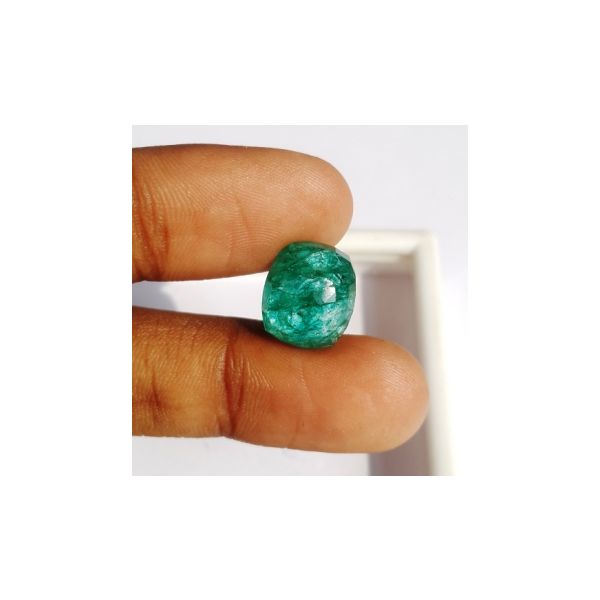 8.53 Carats Natural Zambian Emerald 13.16 x 11.18 x 7.40 mm