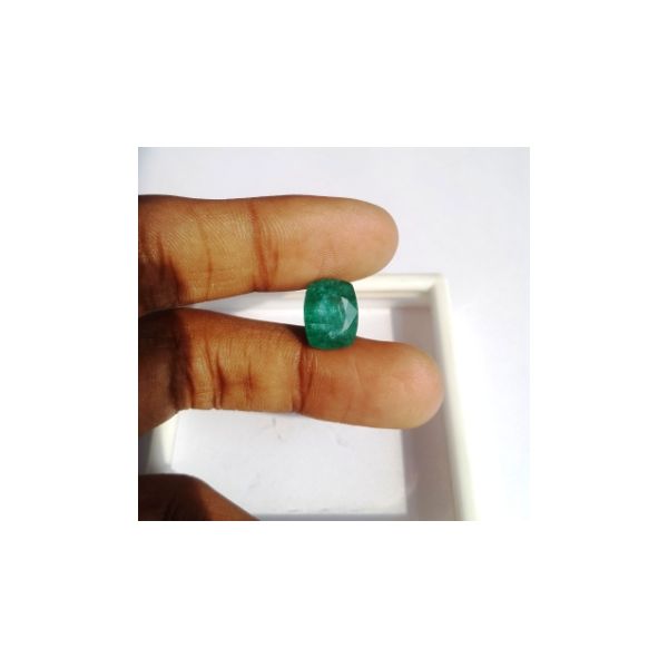 5.91 Carats Natural Zambian Emerald 12.15 x 9.37 x 6.48 mm