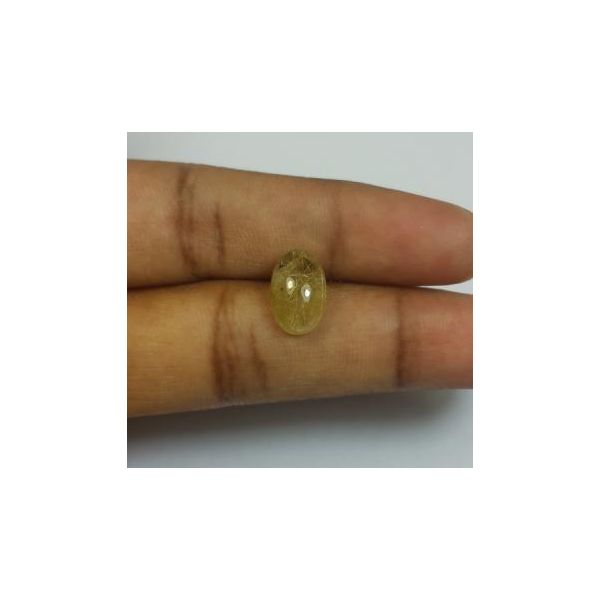 3.34  Golden Rutile Oval shaped 11.35x7.35x5.06mm