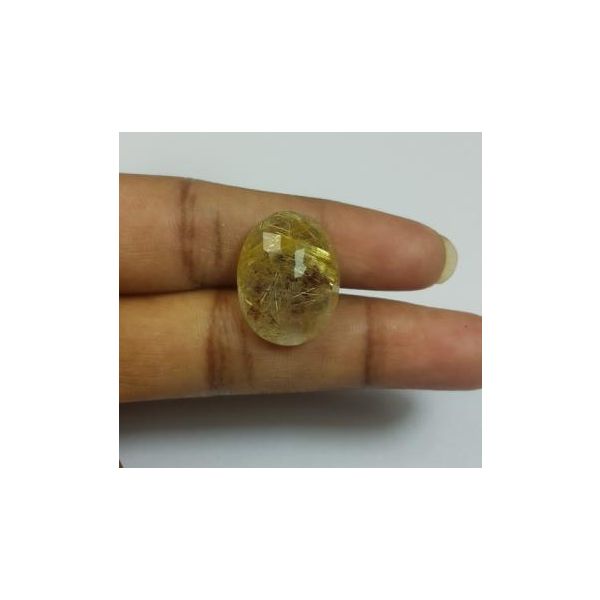 16.37 Golden Rutile Oval shaped 19.85x15.30x8.28mm
