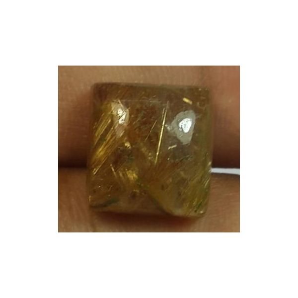 11.68  Golden Rutile Rectangular shaped 12.92x11.80x7.68mm