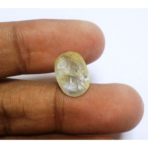 6.90 Carat Yellowish Blue Sapphire 12.97 x 9.22 x 6.20 mm