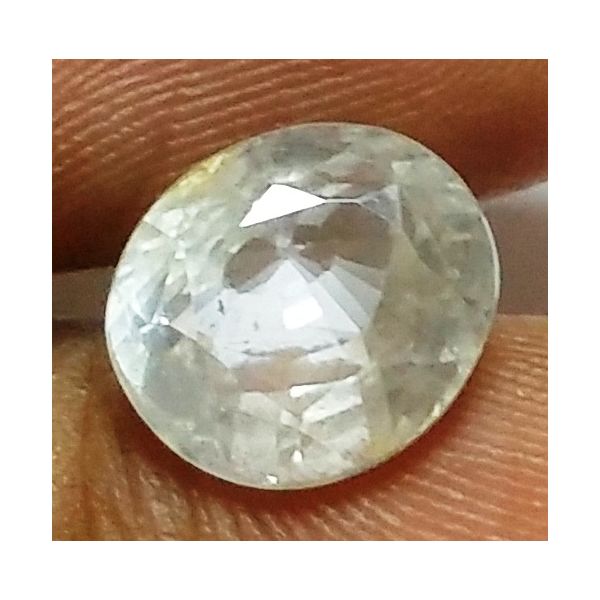 3.50 Carats Colorless Sapphire 8.80 x 6.83 x 5.19 mm
