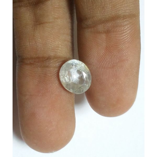3.50 Carats Colorless Sapphire 8.80 x 6.83 x 5.19 mm