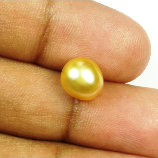 4.50 Carats Natural Milky White Pearl 8.50 x 8.44 x 8.59 mm