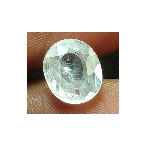 3.25 Carats Natural Colorless  Zircon 8.46 x 7.33 x 4.14 mm