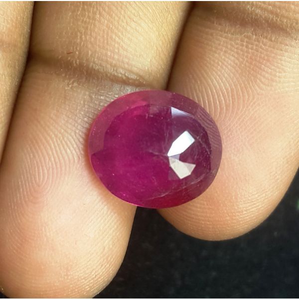 11.60 Carats Natural Pinkish Red Ruby 14.81 x 12.64 x 6.40 mm