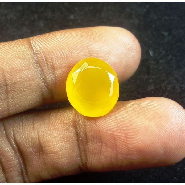 6.95 Carats Natural Yellow Agate 13.21 X 11.67 X 6.75 MM
