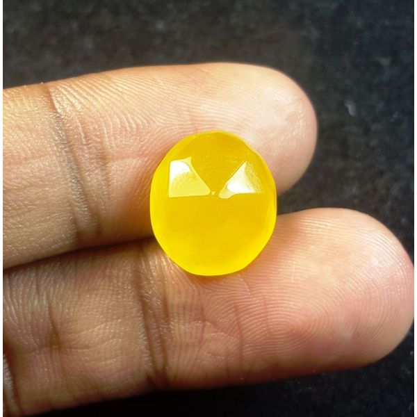 6.95 Carats Natural Yellow Agate 13.21 X 11.67 X 6.75 MM